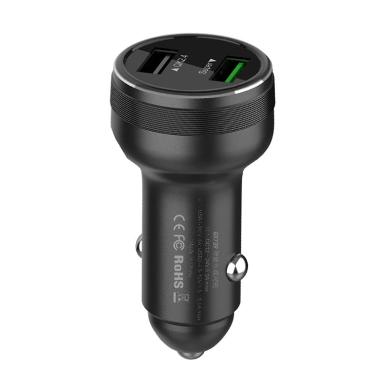 Dual USB 66W Car Flash Charger for OPPO / Huawei