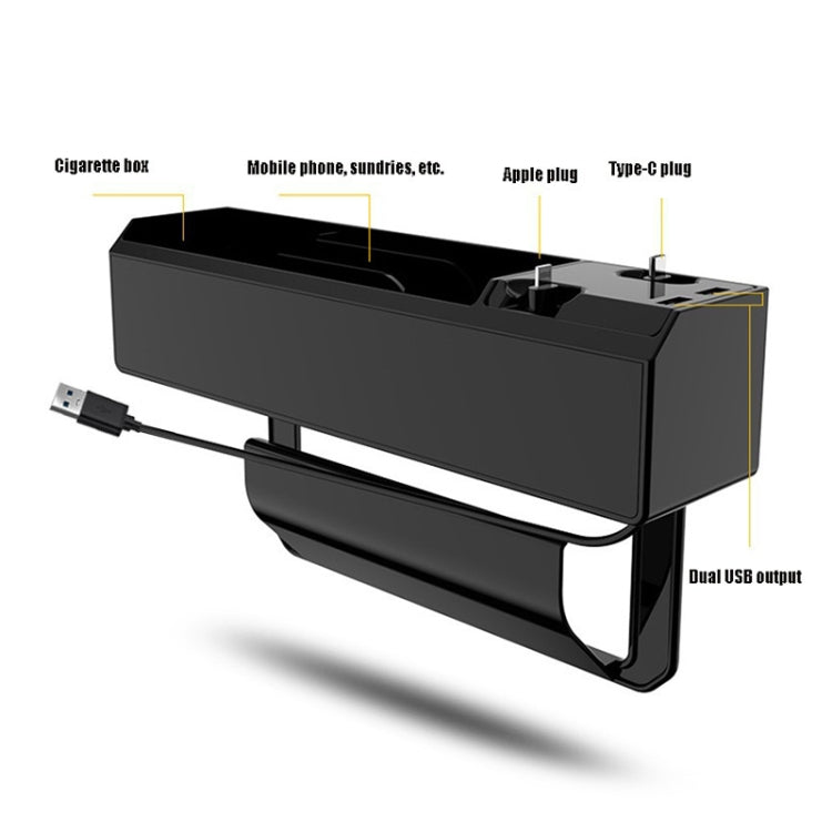 Micro USB + USB-C / Type-C + 8PIN Interface Car Multi-functional Cup Holder Seat Gap Side Storage Box ÎҵÄÉ̵ê