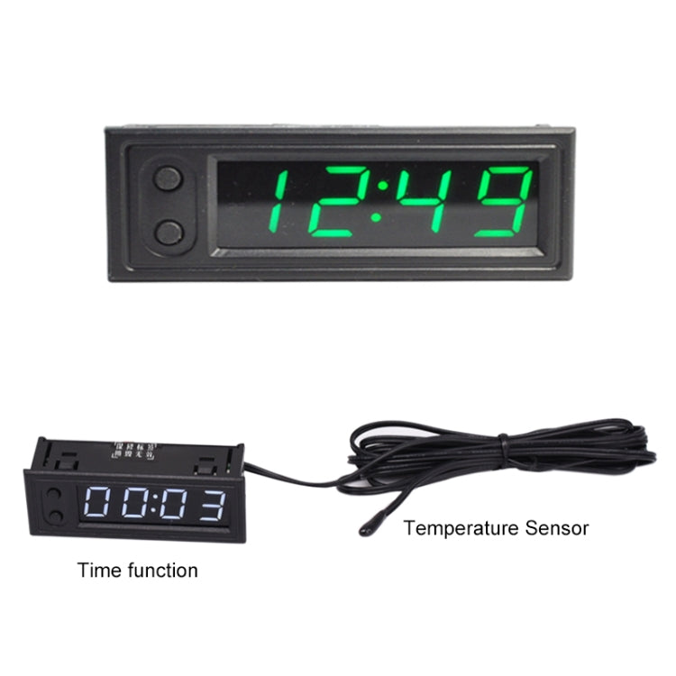 3 in 1 Car High-precision Electronic LED Luminous Clock + Thermometer + Voltmeter