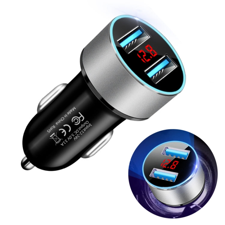 JMG-C016A 5V 3.1A Car Dual USB Charger with LED Display