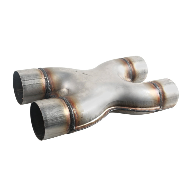 Dual 2.5 inch Car Universal 304 Stainless Steel X-type Exhaust Pipe