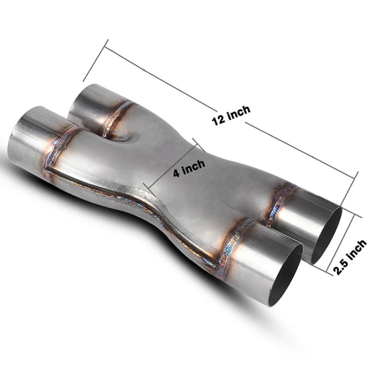 Dual 2.5 inch Car Universal 304 Stainless Steel X-type Exhaust Pipe ÎҵÄÉ̵ê