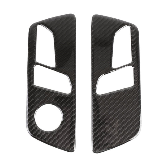 2 in 1 Car Carbon Fiber Seat Adjustment Panel Decorative Sticker for WEY TANK 300-Reluova