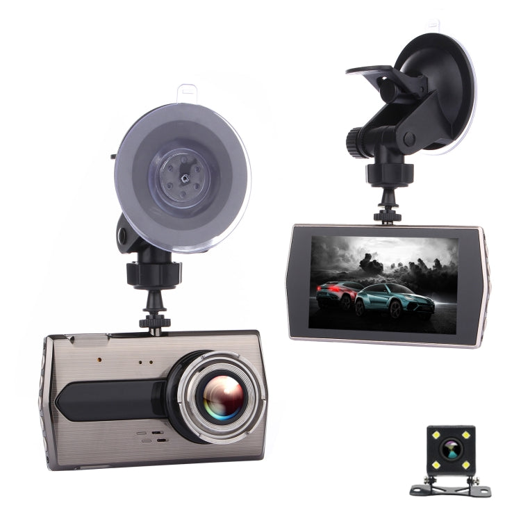 H600 4 inch Front and Rear Dual-recording HD 1080P Night Vision Driving Recorder Support Loop Recording / Parking Monitoring ÎҵÄÉ̵ê