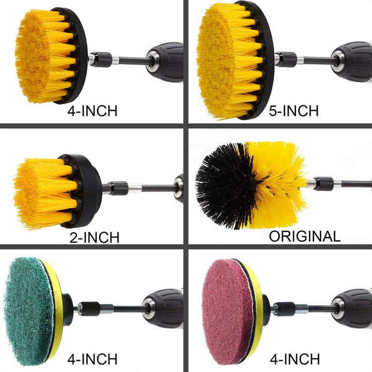 12 in 1 Floor Wall Window Glass Cleaning Descaling Electric Drill Brush Head Set, Random Color Delivery