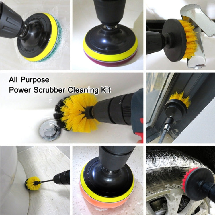 20 in 1 Floor Wall Window Glass Cleaning Descaling Electric Drill Brush Head Set