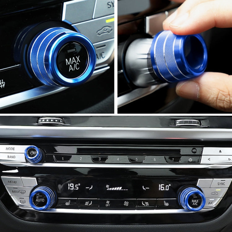 3 PCS / Set Air Conditioning Knob Metal Decorative Ring for BMW X3 / X4 / 5 Series / 7 Series / 6 Series GT