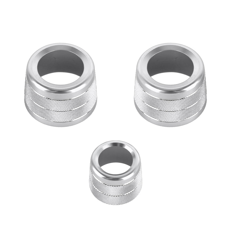 3 PCS / Set Air Conditioning Knob Metal Decorative Ring for BMW X3 / X4 / 5 Series / 7 Series / 6 Series GT