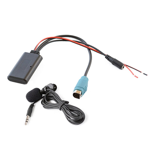 Car AUX Bluetooth Wireless Music Audio Cable + MIC Phone  for Alpine KCE-236B 9870/9872