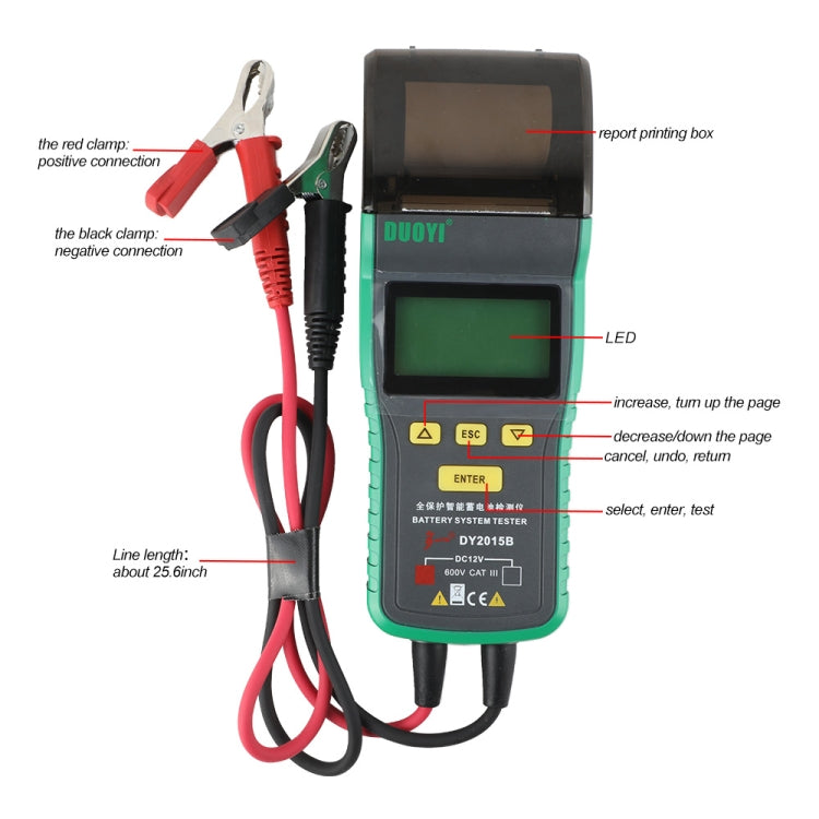 DUOYI DY2015B Car 12V Battery Tester ÎҵÄÉ̵ê