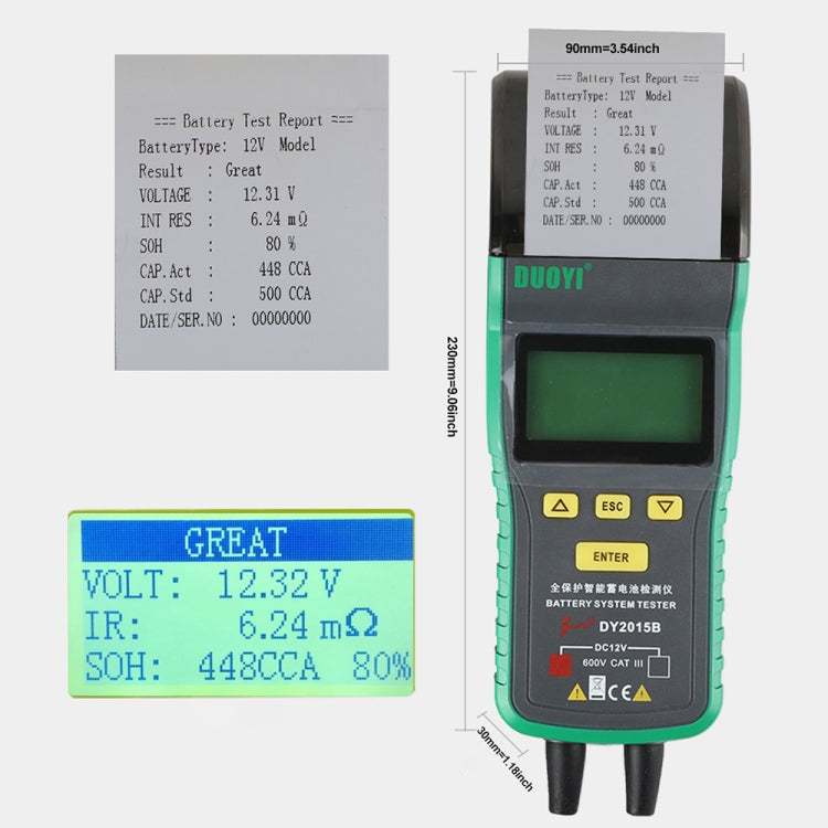 DUOYI DY2015B Car 12V Battery Tester ÎҵÄÉ̵ê