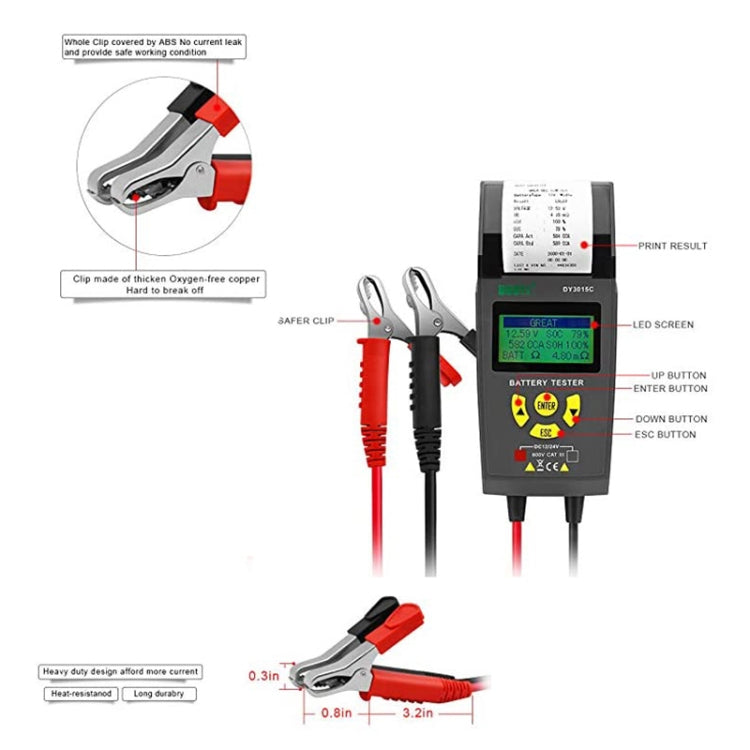 DUOYI DY3015C Car 24V Battery Tester