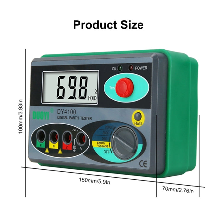 DUOYI DY4100 High-precision Digital Ground Resistance Meter Resistance Tester ÎҵÄÉ̵ê