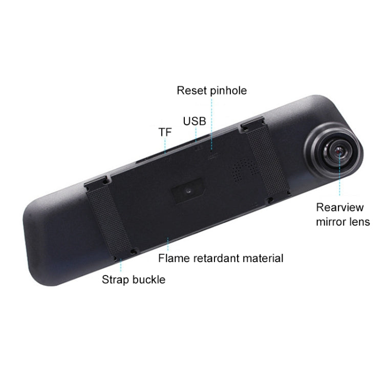 4 inch Car Rearview Mirror Single Recording Driving Recorder DVR Support Motion Detection / Gravity Sensor-Reluova