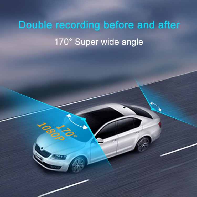 4.5 inch Car Rearview Mirror HD 1080P Double Recording Driving Recorder DVR Support Motion Detection / Loop Recording-Reluova