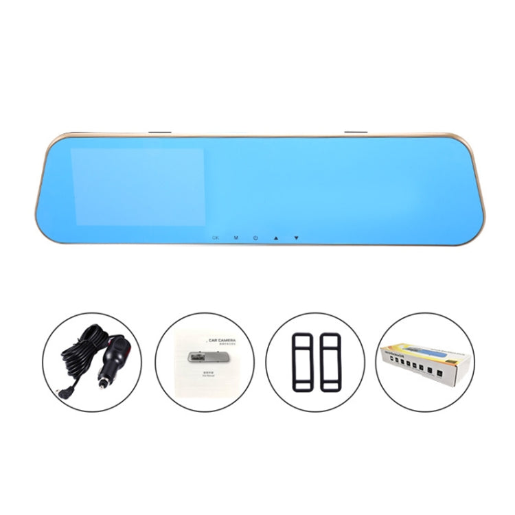 4.19 inch Car Rearview Mirror HD Night Vision Single Recording Driving Recorder DVR Support Motion Detection / Loop Recording-Reluova