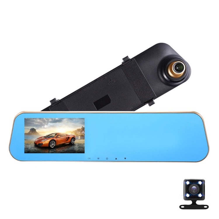 4.19 inch Car Rearview Mirror HD Night Vision Double Recording Driving Recorder DVR Support Motion Detection / Loop Recording