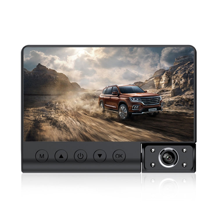 4 inch Touch Screen Car Rearview Mirror HD 1080P Three Recording Driving Recorder DVR Support Motion Detection / Loop Recording-Reluova