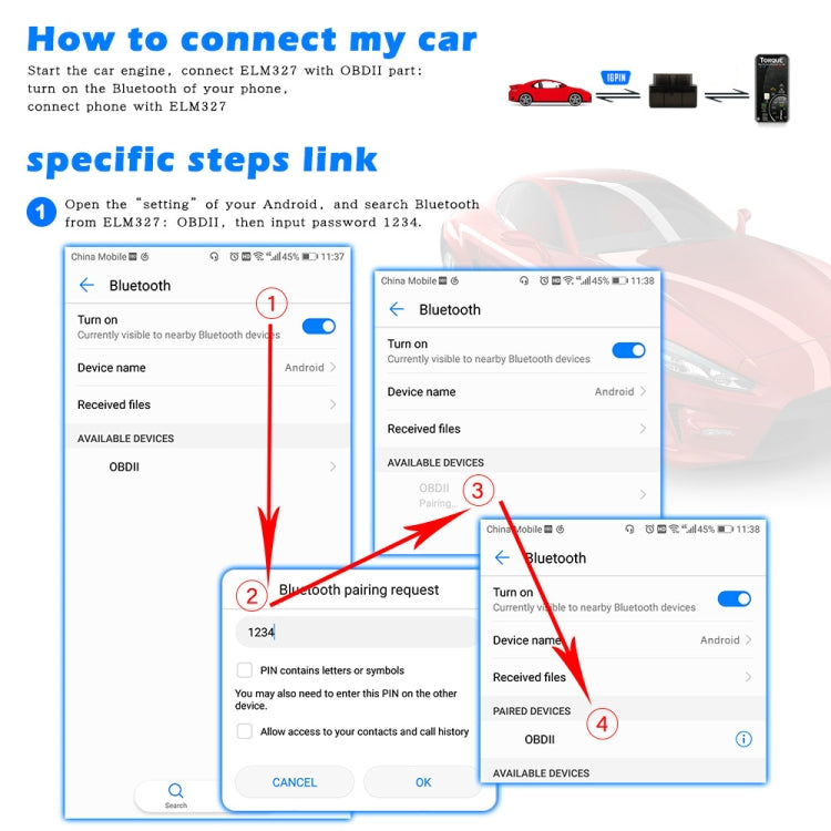 Mini Bluetooth ELM327 OBD Car Fault Diagnostic Scanner ÎҵÄÉ̵ê