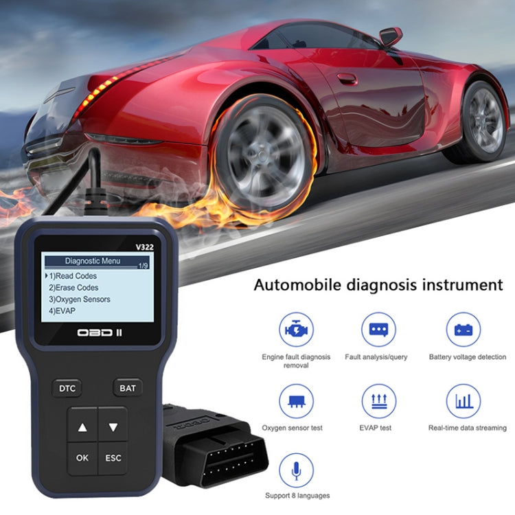 V322 Car OBD Handheld Code Reader Multilingual Fault Diagnosis Device ÎҵÄÉ̵ê