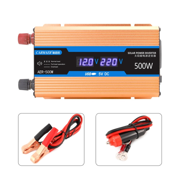 Carmaer 12V to 220V 500W Car Multi-function Double Digital Display Inverter Household Power Converter ÎҵÄÉ̵ê