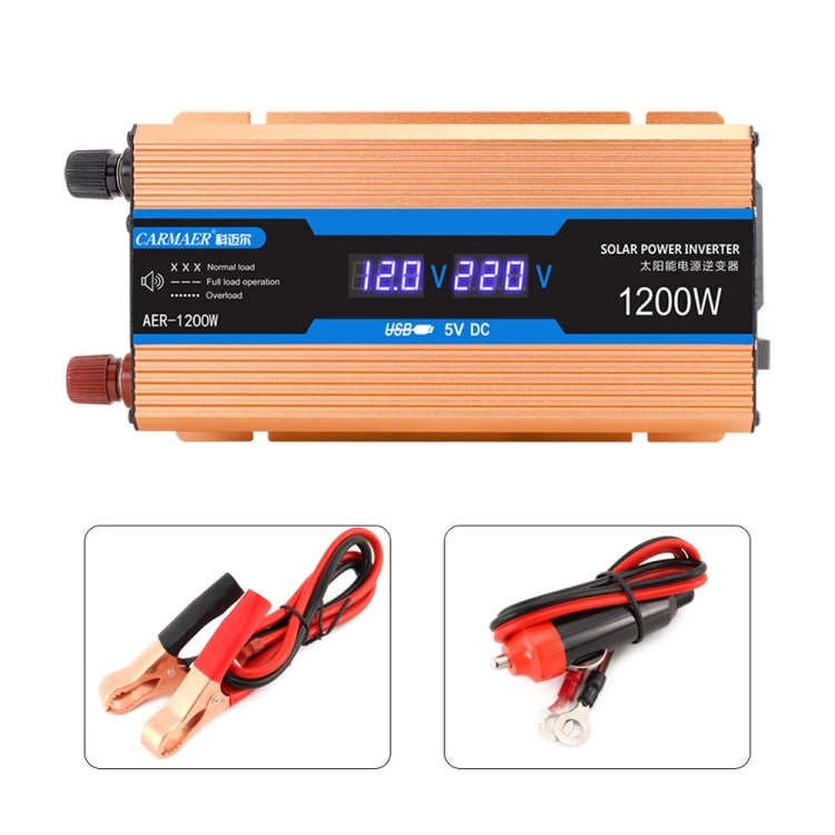 Carmaer 12V to 220V 1200W Car Multi-function Double Digital Display Inverter Household Power Converter ÎҵÄÉ̵ê