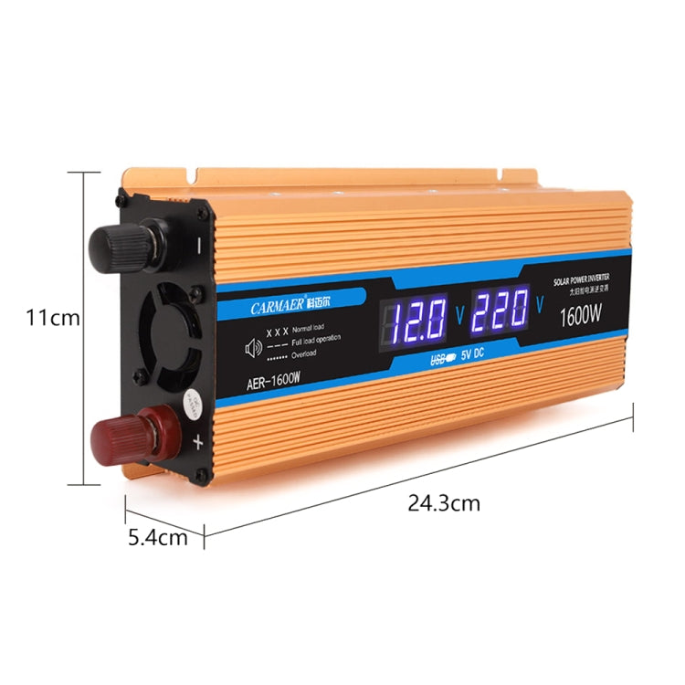 Carmaer 60V to 220V 1600W Car Multi-function Double Digital Display Inverter Household Power Converter ÎҵÄÉ̵ê