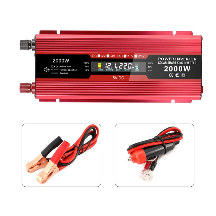 Carmaer US Plug 12V to 110V 2000W Car LCD Display Inverter Household Power Converter ÎҵÄÉ̵ê