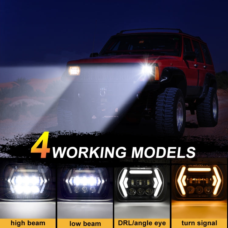 Car 7 inch Square DC9-30V  LED Headlight Modification Accessories for Jeep Wrangler