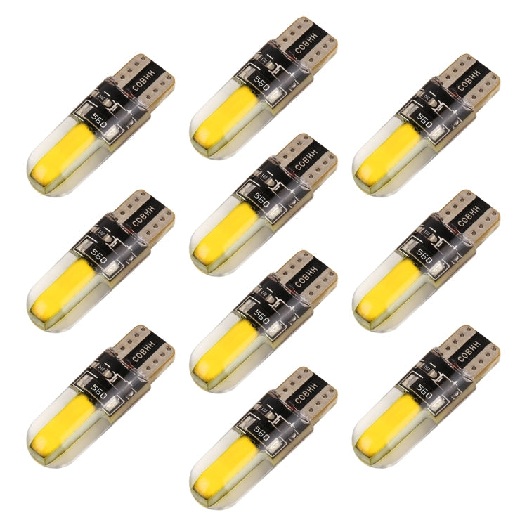 10 PCS T10 DC12V / 1W Car Clearance Light COB Lamp Beads