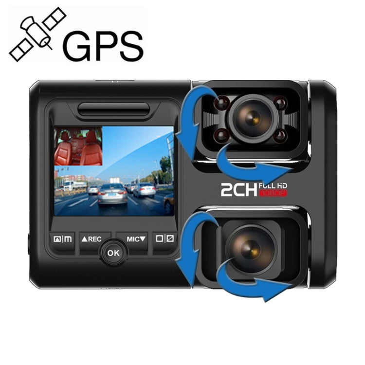 Z30 WiFi Dual-lens HD 2160P Non-light Night Vision 360-degree Panoramic Driving Recorder, GPS Version