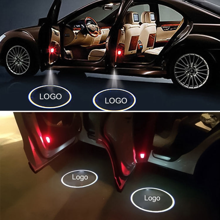 2 PCS Car 3D Door Logo Light Brand Shadow Lights Courtesy Lamp for Maserati Levante