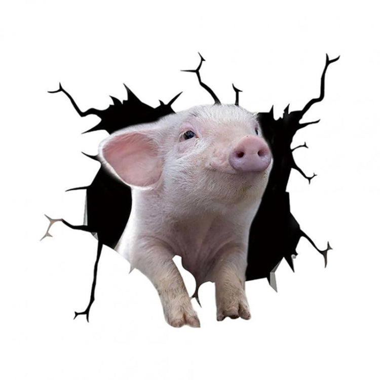 6pcs/Set Creative Broken 3D Pig Car Stickers ÎҵÄÉ̵ê