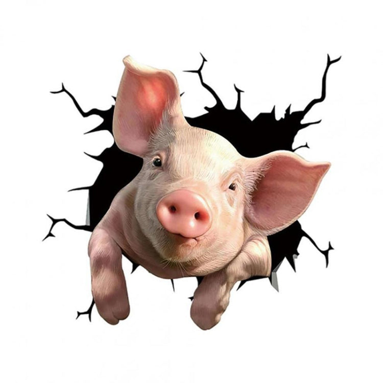 6pcs/Set Creative Broken 3D Pig Car Stickers ÎҵÄÉ̵ê