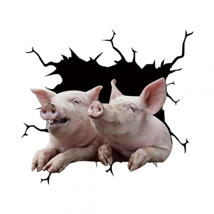 6pcs/Set Creative Broken 3D Pig Car Stickers ÎҵÄÉ̵ê