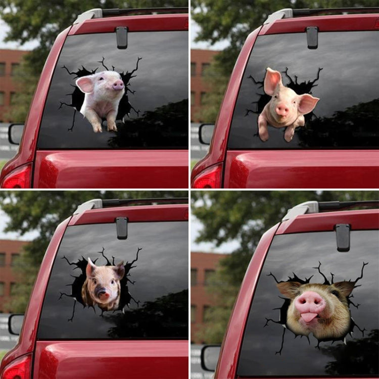 6pcs/Set Creative Broken 3D Pig Car Stickers ÎҵÄÉ̵ê