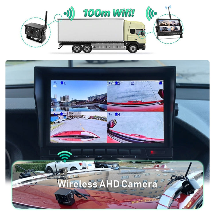 PZ710-W 7 inch Car Digital Wireless Rear-view Split-screen Monitor Dual Record