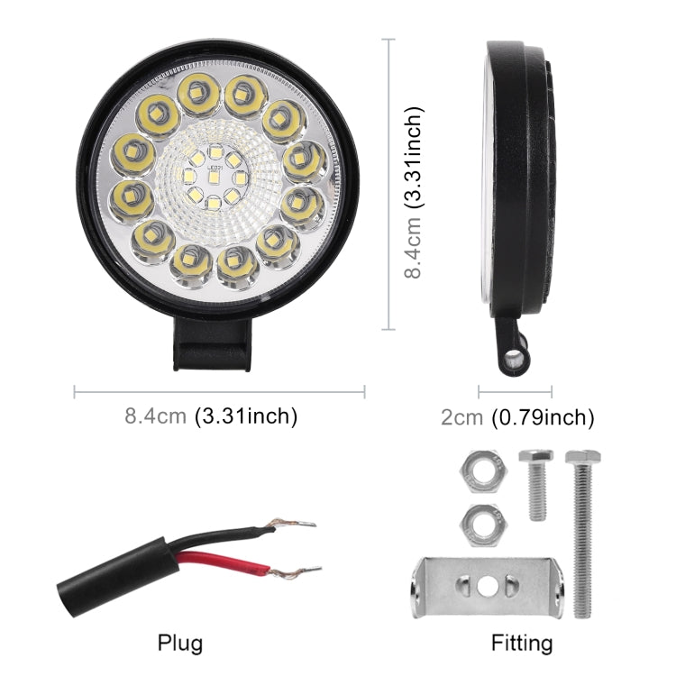 Car Round Work Light with 21LEDs SMD-2835 Lamp Beads