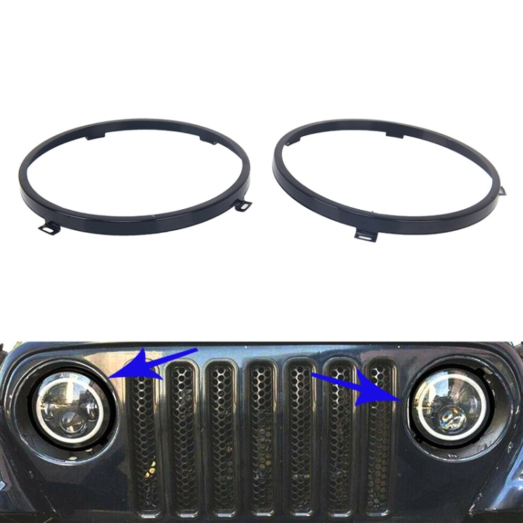 1 Pair 7 inch Headlight Metal Outside Bracket for Jeep Wrangler JK 2007-2017