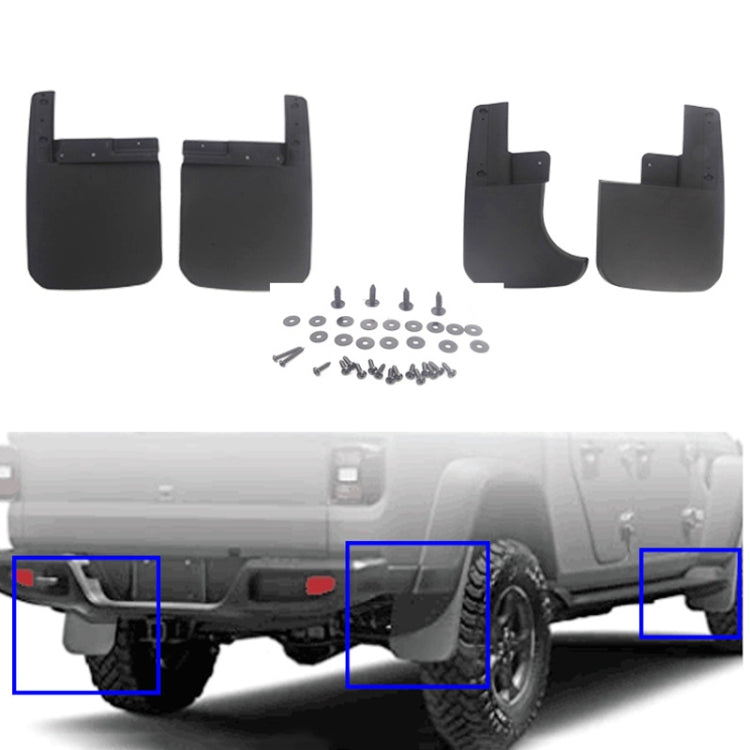 Car ABS Splash Flaps Mudguards Fender Guard for Jeep Wrangler JT 2019-2021 ÎҵÄÉ̵ê