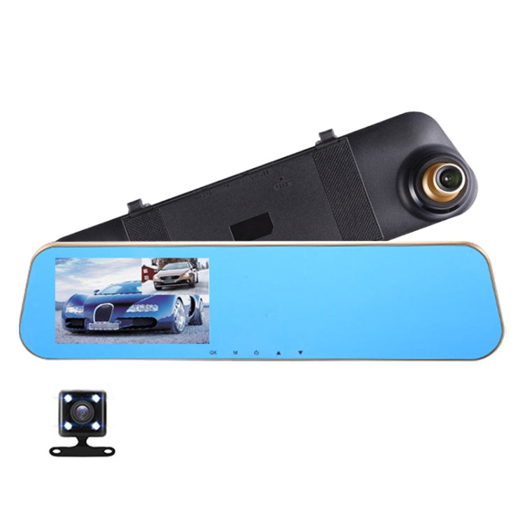 V6 4.5 inch 1080P HD Shimmer Night Vision Dual Record Driving Recorder