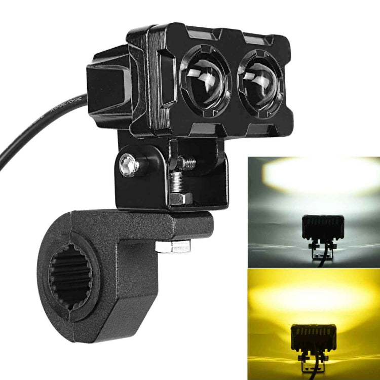 ZH-1583A1 External Waterproof Double Lamp Bead LED Headlight Square Dragon Button Type