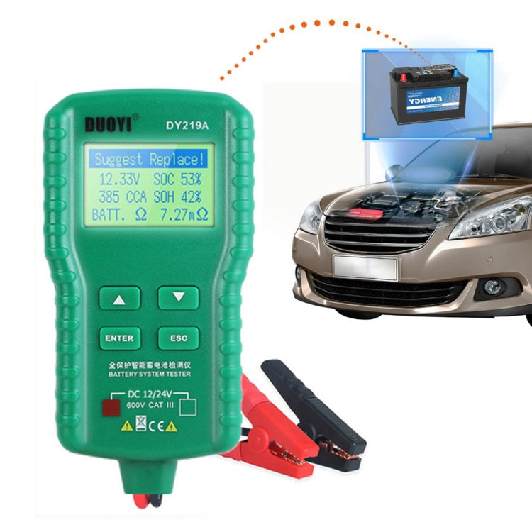 DUOYI DY219A Car 12V / 24V Digital Battery Analyzer Fault Diagnostic Device ÎҵÄÉ̵ê