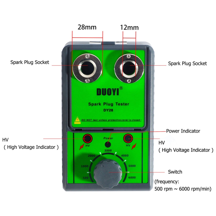 DUOYI DY28 Car Double Hole Spark Plug Tester, US Plug ÎҵÄÉ̵ê