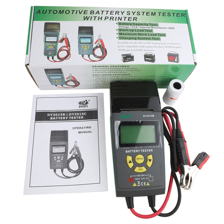 DUOYI DY3015B Car Multi-language 12V Battery Tester