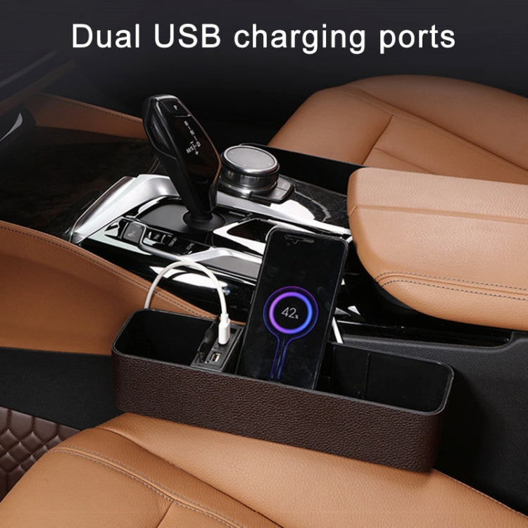 1 Pair Car Multi-functional Seat Crevice USB Storage Box