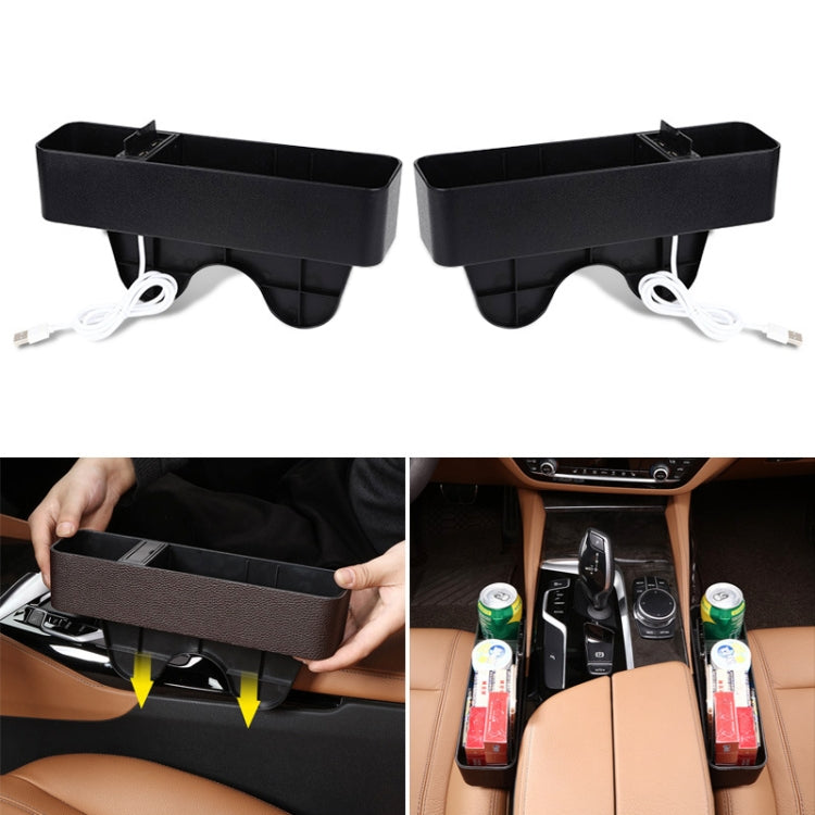 1 Pair Car Multi-functional Seat Crevice USB Storage Box, Economy Type