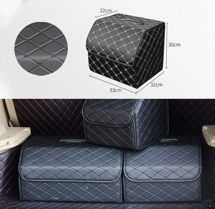 Car Trunk Foldable Storage Box, Rhombic Grid Small Size: 33 x 32 x 30cm