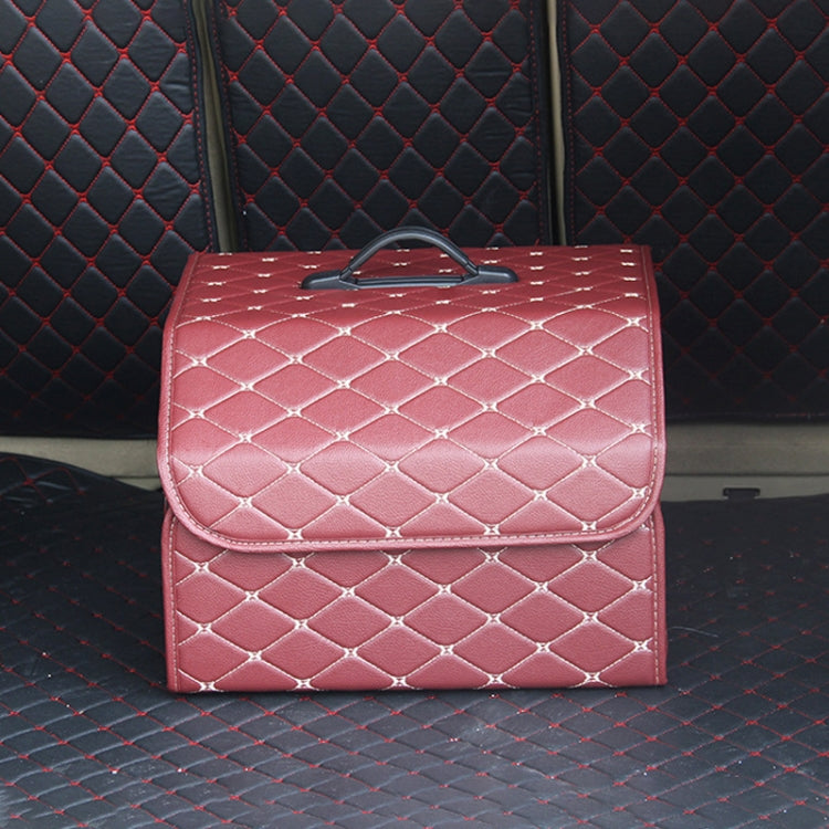 Car Trunk Foldable Storage Box, Rhombic Grid Middle Size: 40 x 32 x 30cm