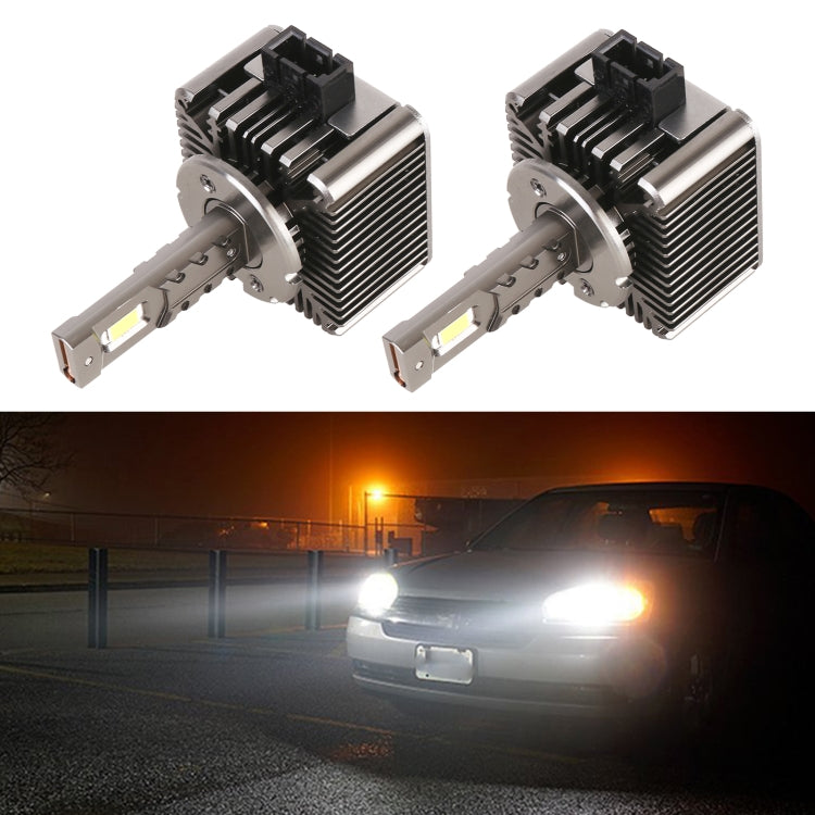 1 Pair D Series D1 Car HID Ballast to LED Headlight DC12V 35W 6000K 7000LM, 7040 Lamp Bead